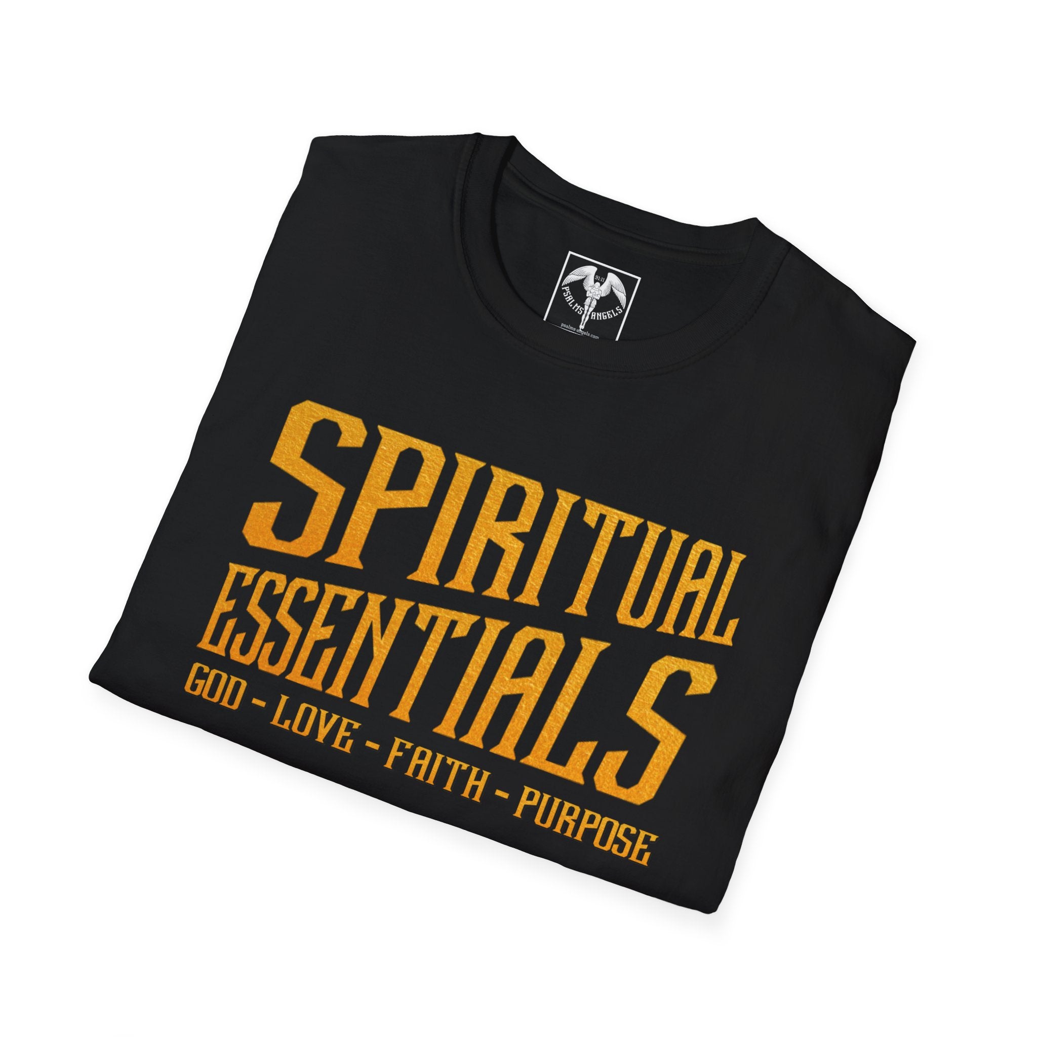 Psalms Angels Spiritual Essentials Classic Unisex Black Tee - Psalms-Angels.com