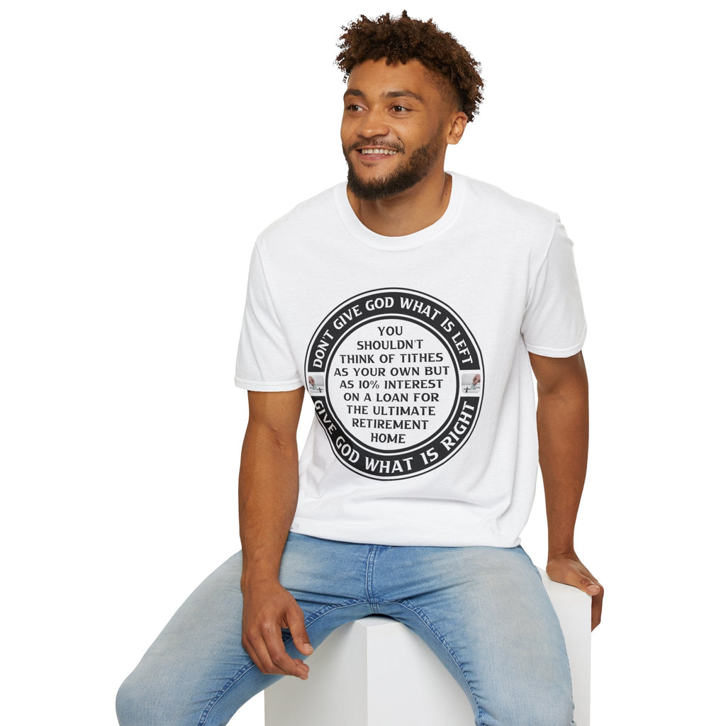 Psalms Angels "Heaven The Ultimate Retirement Home" Graphic Unisex White Tee Armour