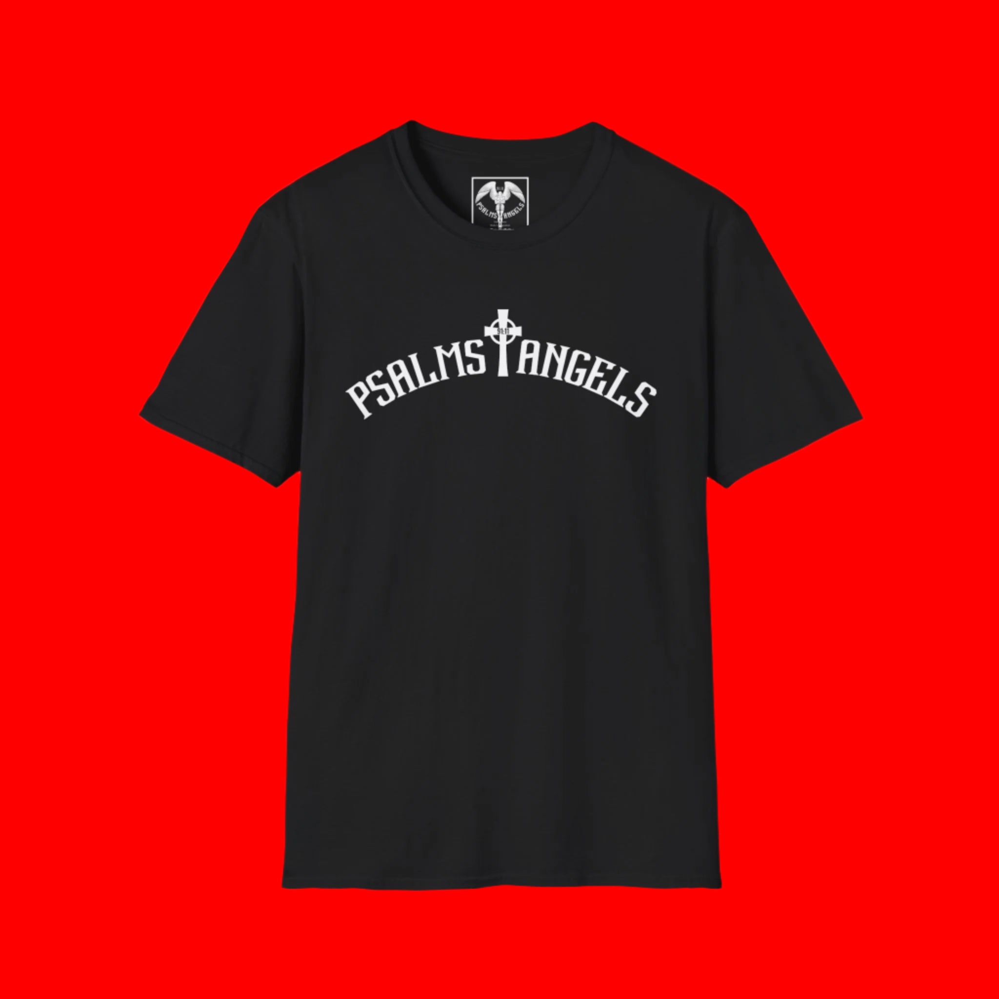Psalms Angels Classic Relaxed Fit Unisex Black Tee - Psalms-Angels.com