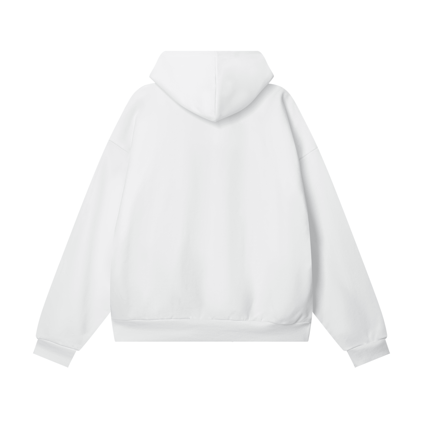 Psalms Angels "100% Christian" Heavyweight Hidden Pocket Oversized 460GSM Halo Fleece Hoodie - Bone & White - Psalms-Angels.com