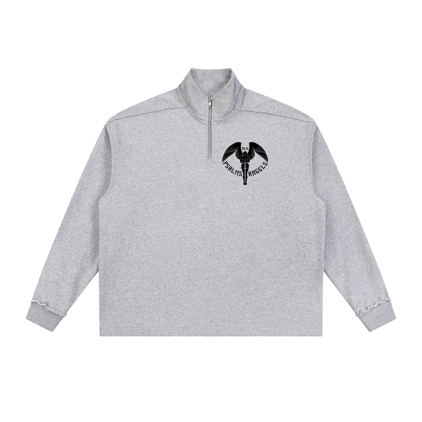 Half-Zip Rolled Edge Fleece Sweatshirt ODMPOD