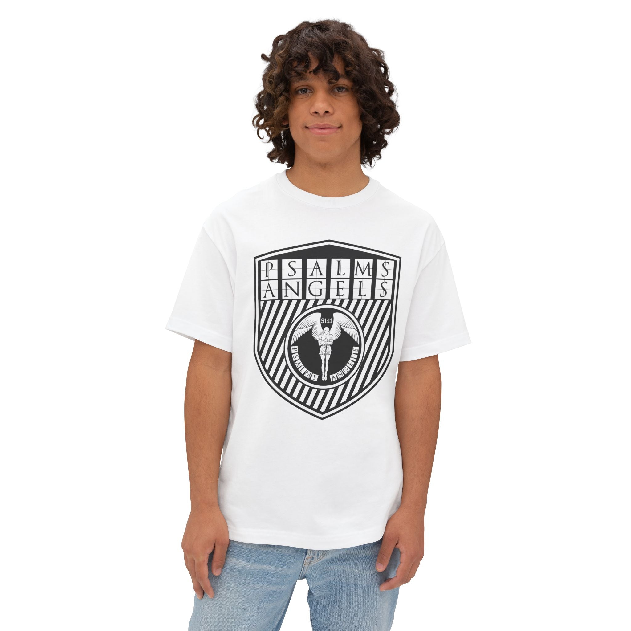 Psalms Angels "The Shield" Unisex Oversized Boxy Lux Tee Armour
