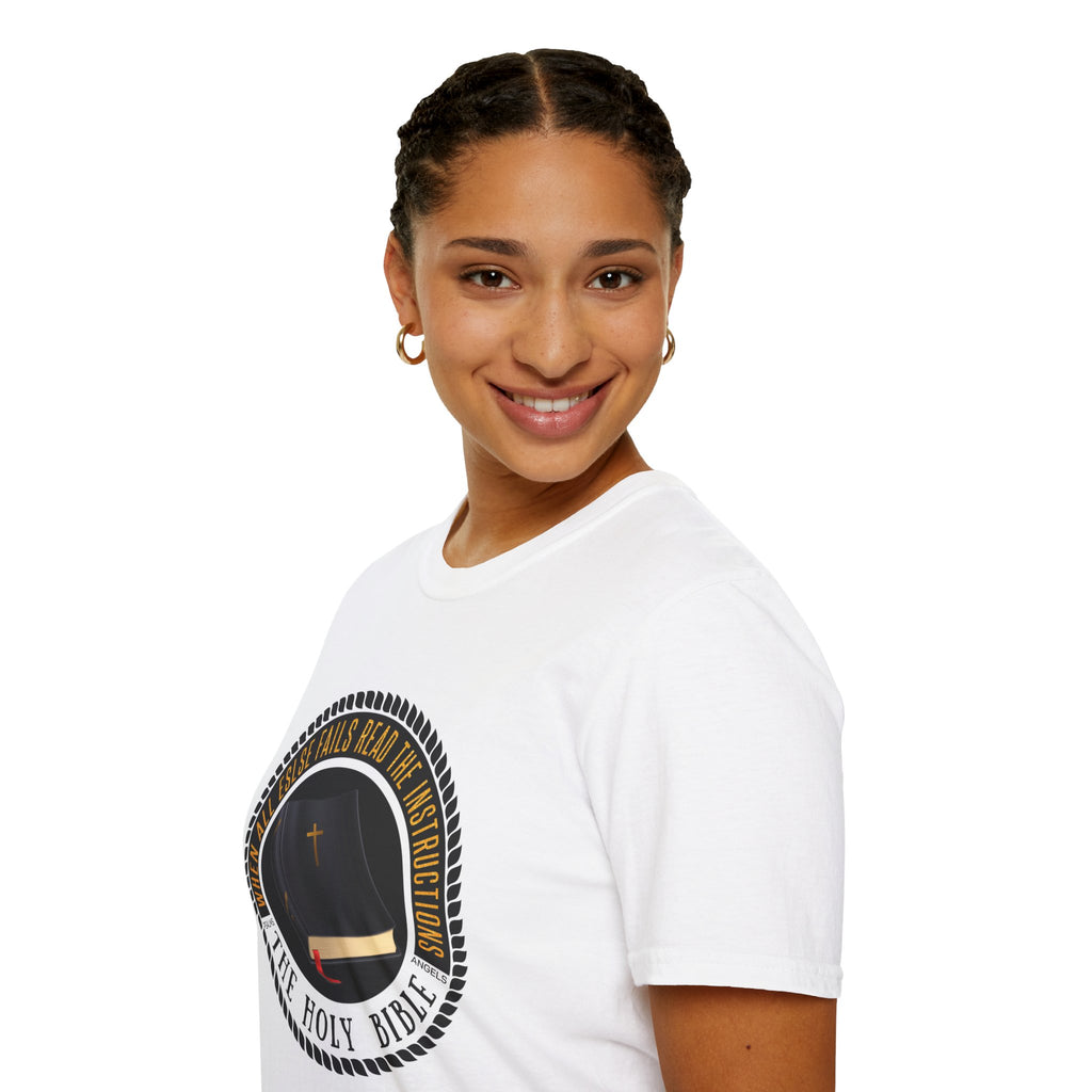 The Holy Bible "The Ultimate Source And Resource" Graphic Unisex White Tee - Psalms-Angels.com
