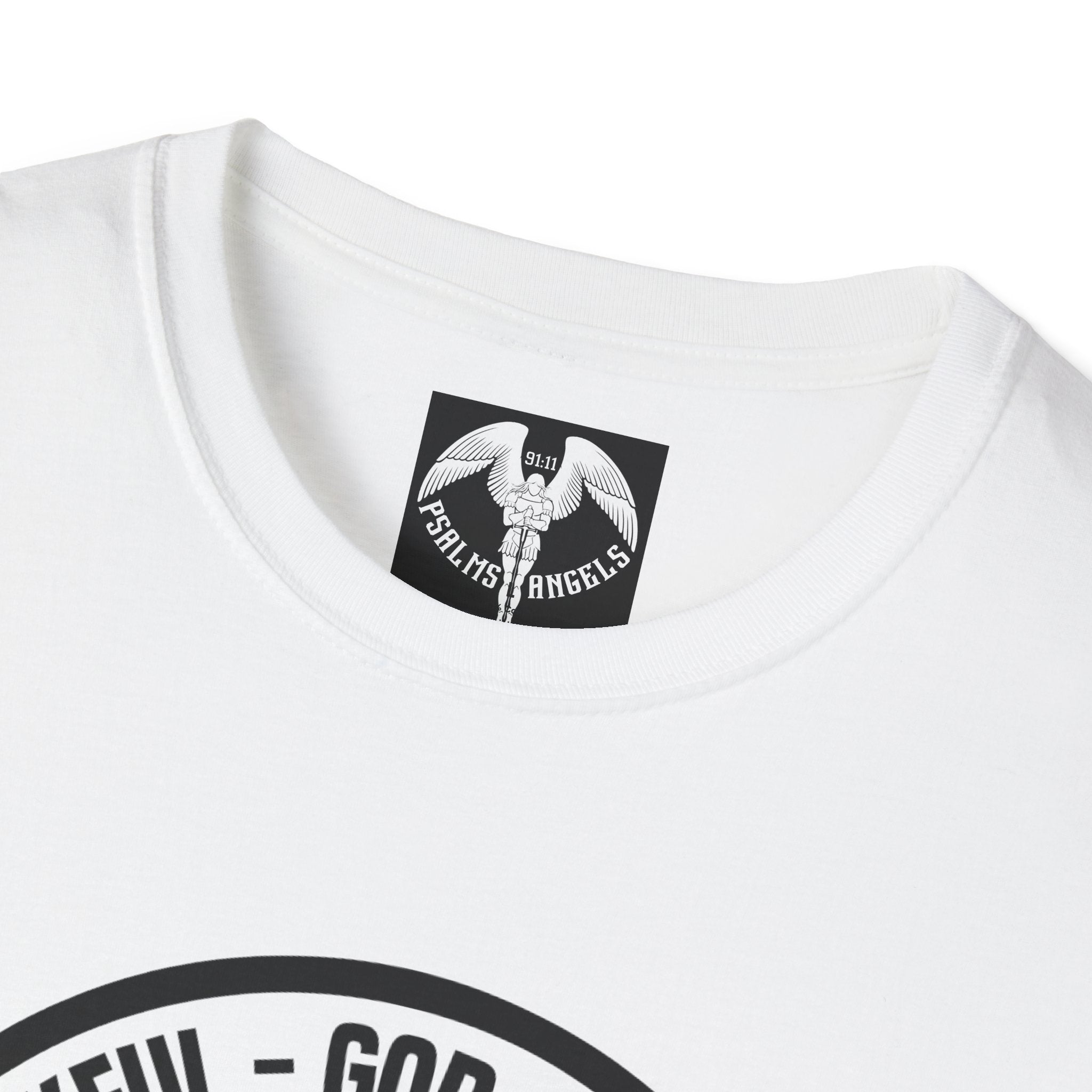 Psalms Angels "Thankful God Is Faithful" Graphic Unisex White Tee Amour