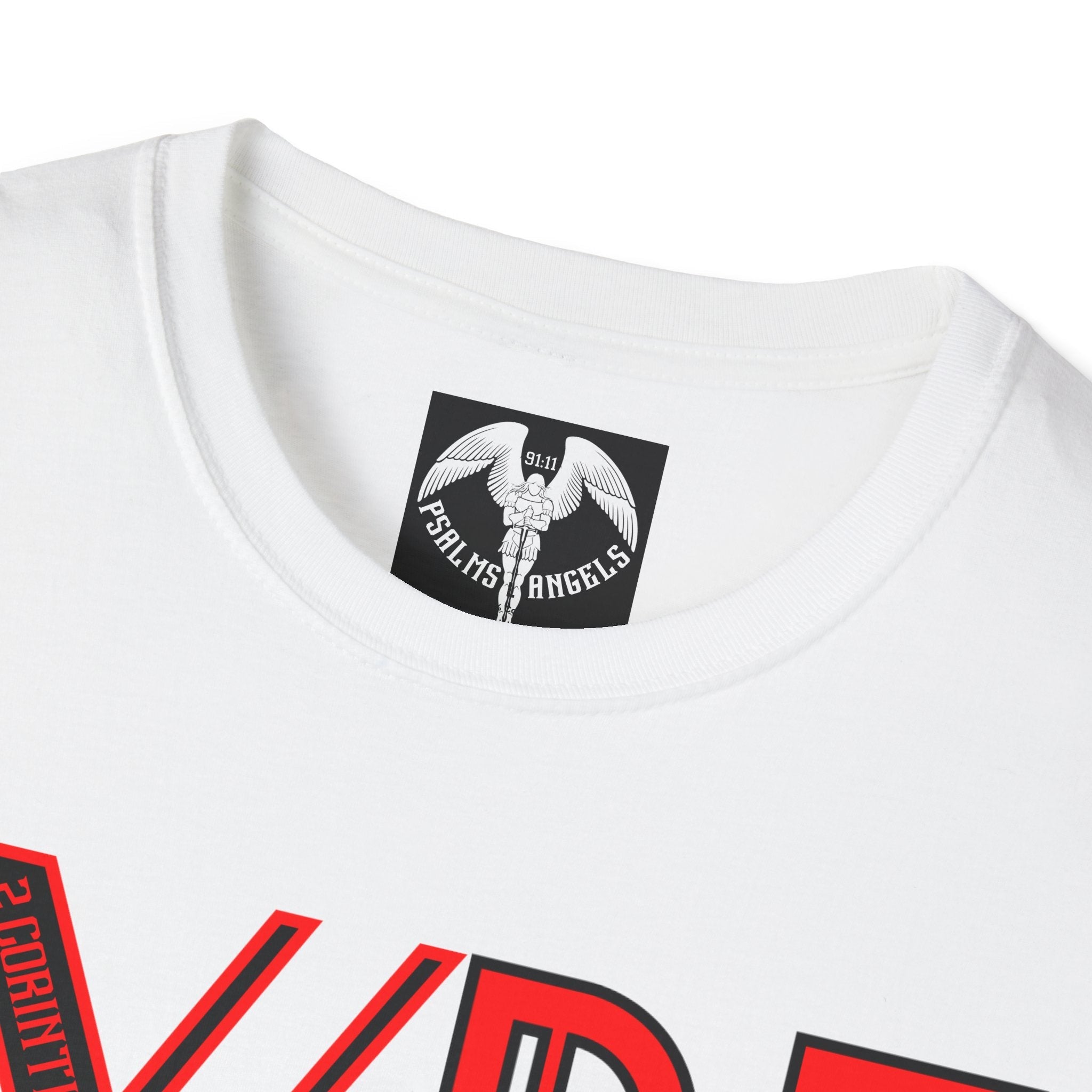 Psalms Angels "Walk By Faith" Graphic Unisex White Tee Amour