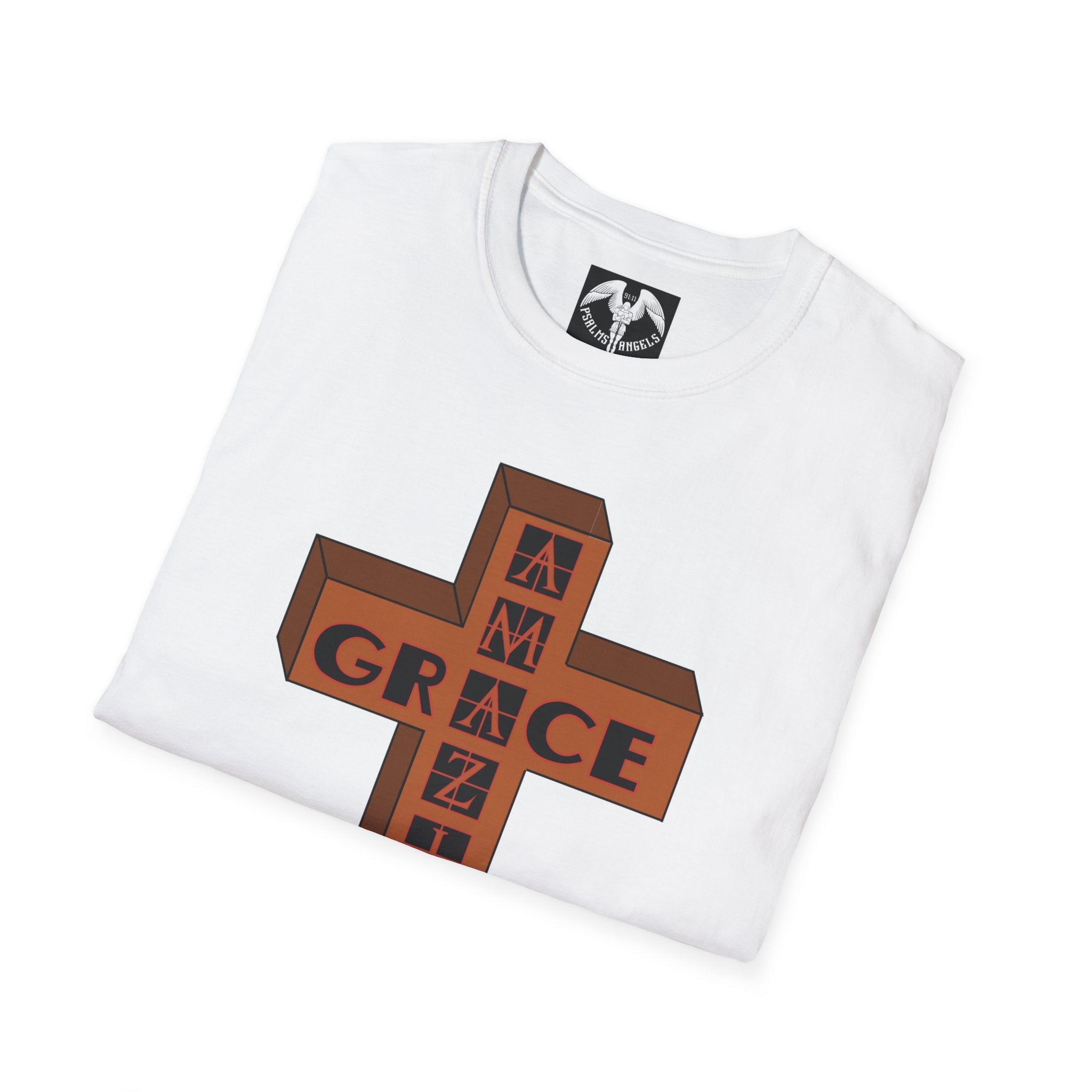 Psalms Angels "How Amazing Is Your Grace" Graphic Unisex White Tee Amour