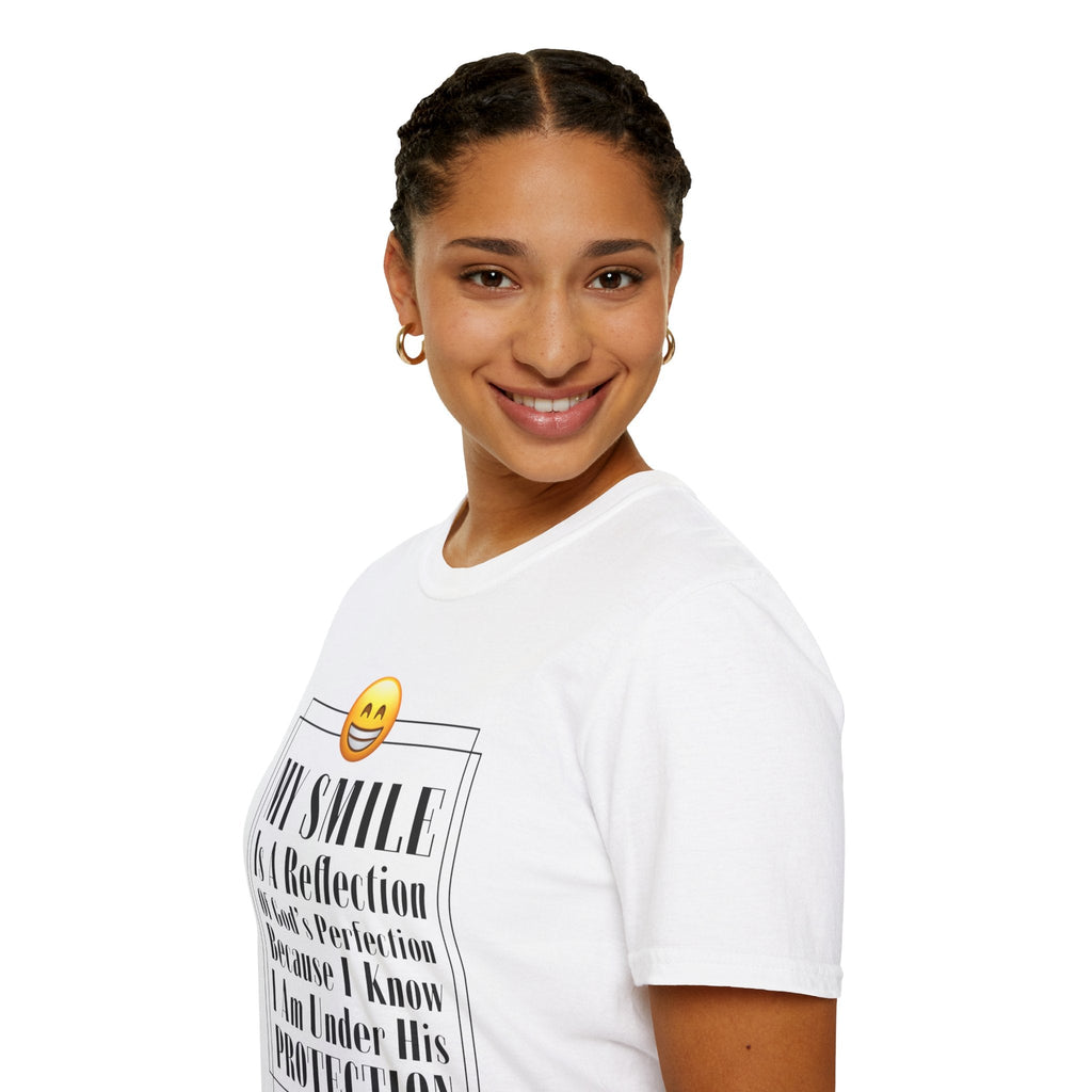 Psalms Angels "You Would Smile To If Only You Knew" Graphic Unisex White Tee Amour