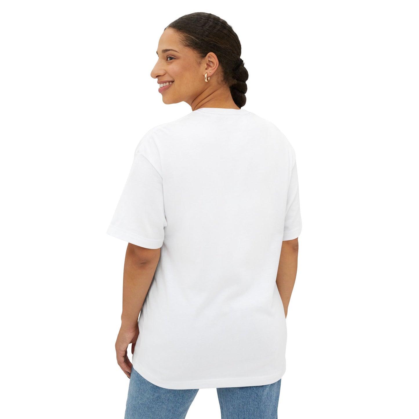 Faith Over Fear By Psalms Angels Unisex Oversized Boxy Lux Tee - White