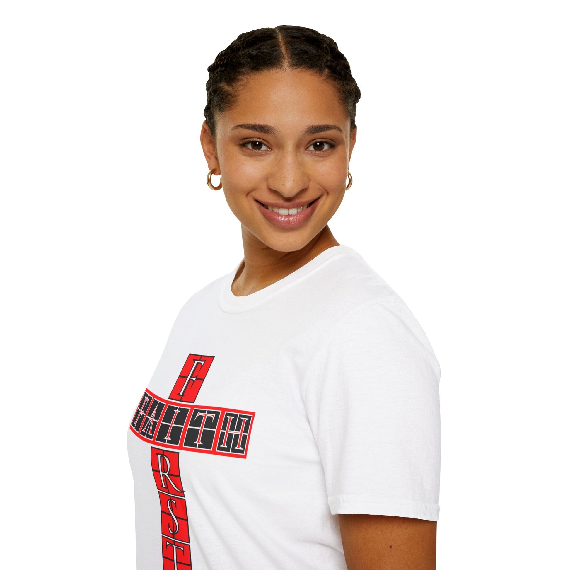 Psalms Angels "You Need Faith First" Graphic Unisex White Tee Amour