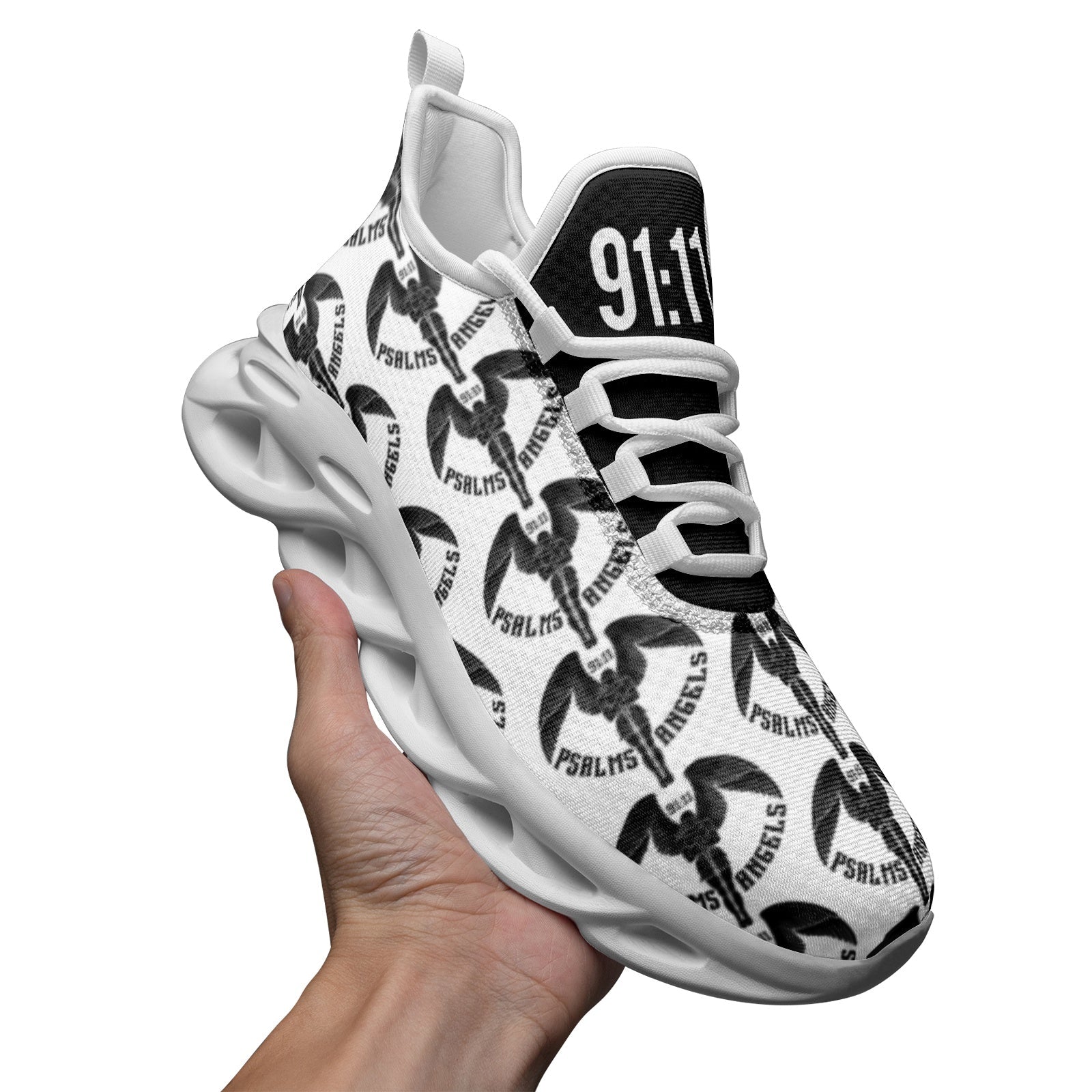 Psalms Angels Comfy Unisex Bounce Mesh Knit Sneakers Psalms 118.1
