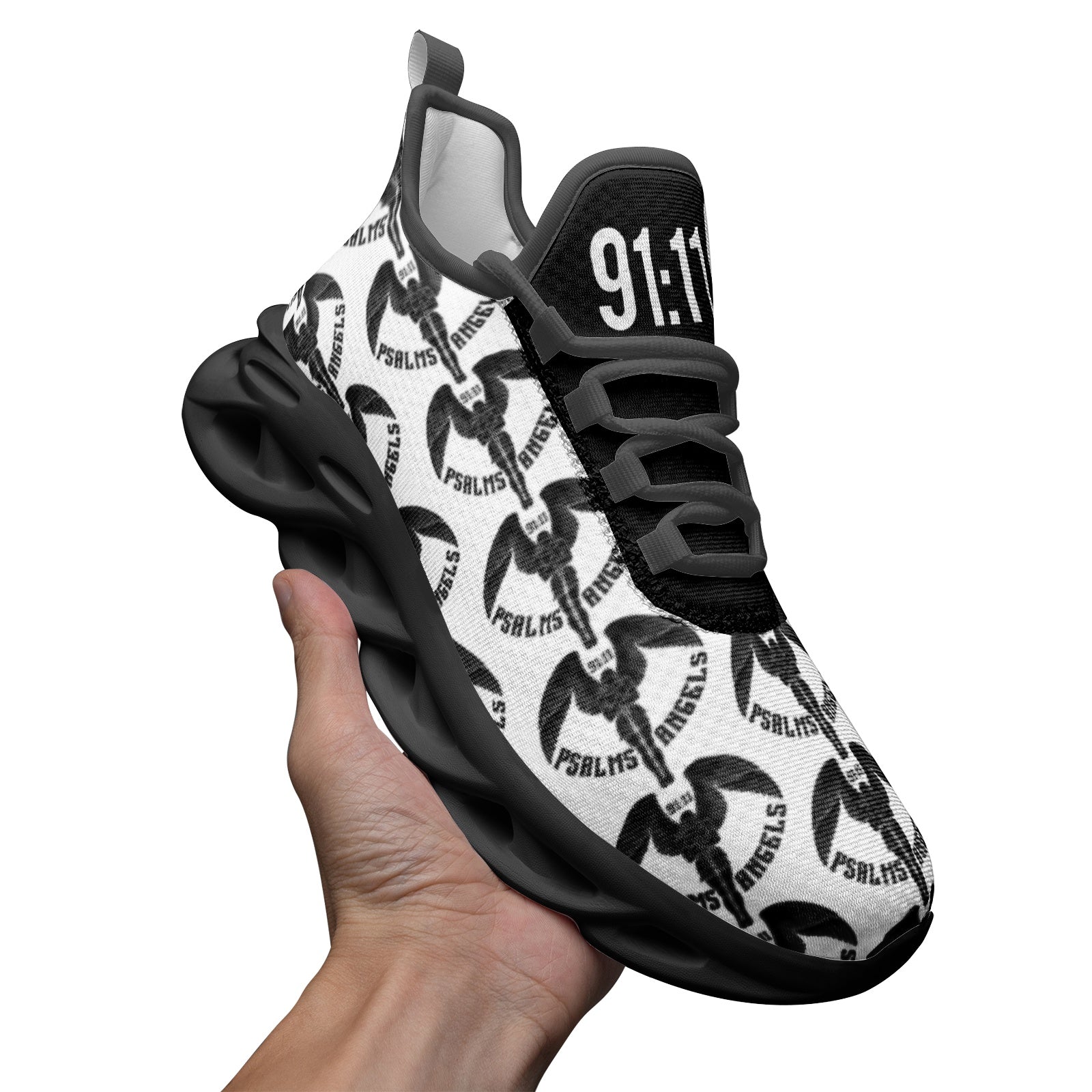 Psalms Angels Comfy Unisex Bounce Mesh Knit Sneakers Psalms 118.1