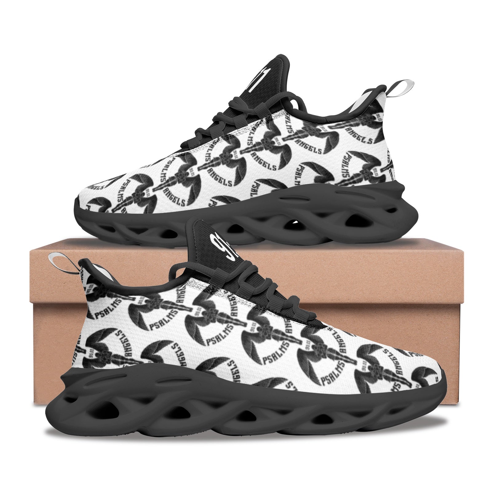 Psalms Angels Comfy Unisex Bounce Mesh Knit Sneakers Psalms 118.1