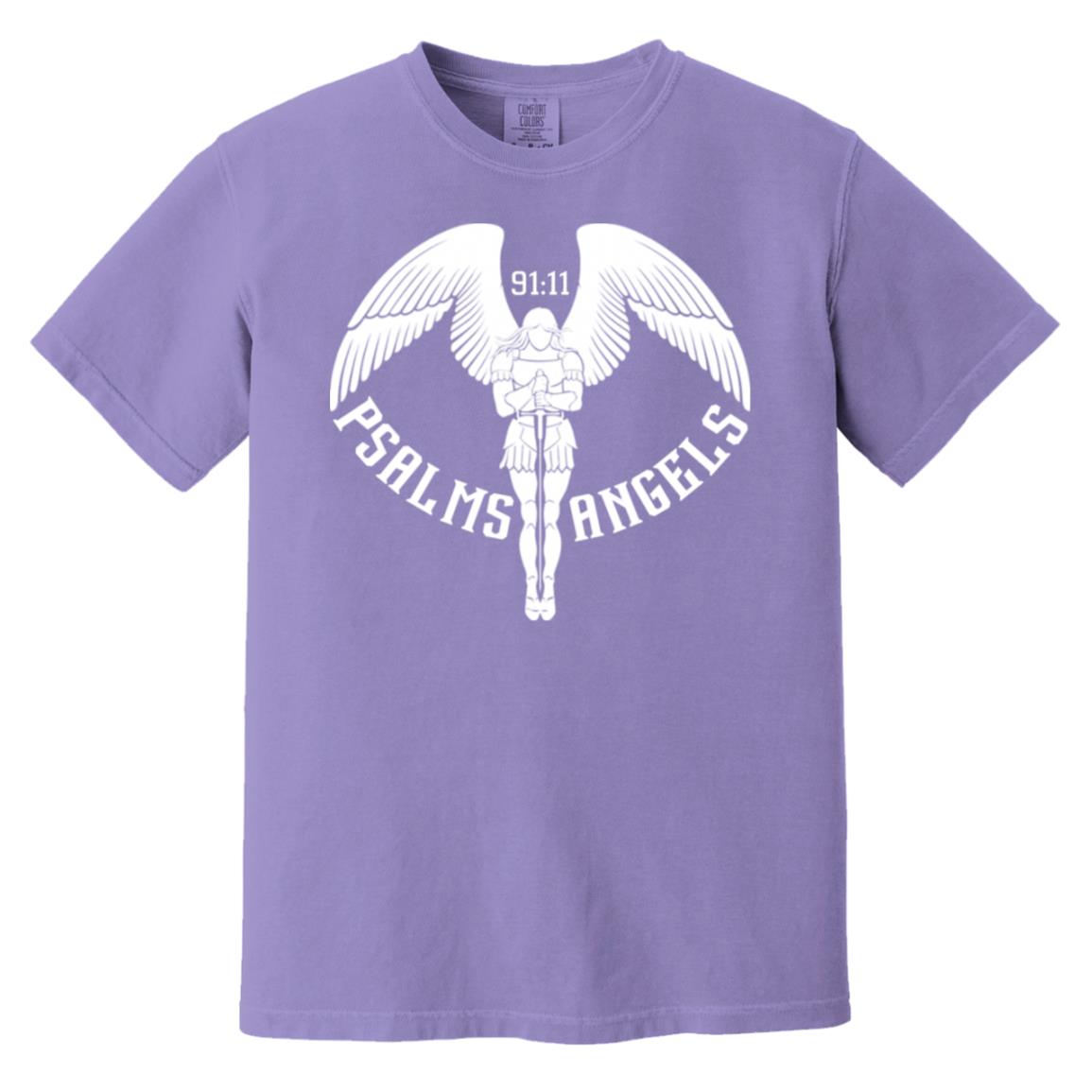 Psalms Angels Unisex 100% Heavyweight Preshrunk Garment-Dyed Cotton T-Shirt - Multiple Colours Cat One