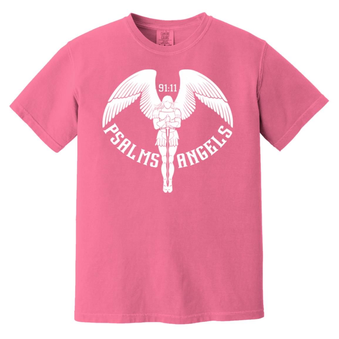 Psalms Angels Unisex 100% Heavyweight Preshrunk Garment-Dyed Cotton T-Shirt - Multiple Colours Cat One