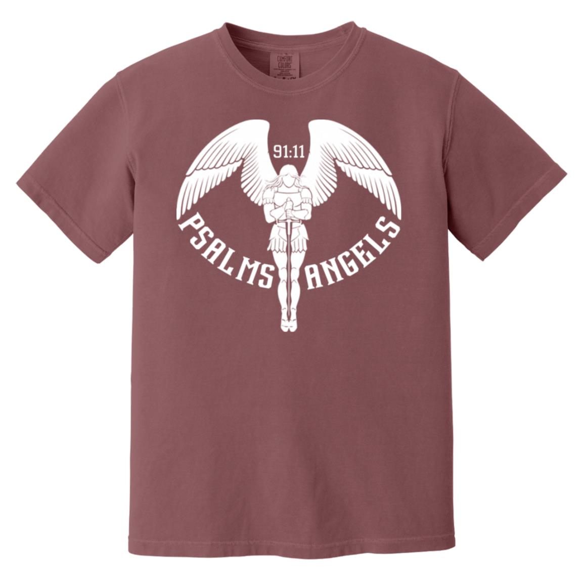 Psalms Angels Unisex 100% Heavyweight Preshrunk Garment-Dyed Cotton T-Shirt - Multiple Colours Cat One