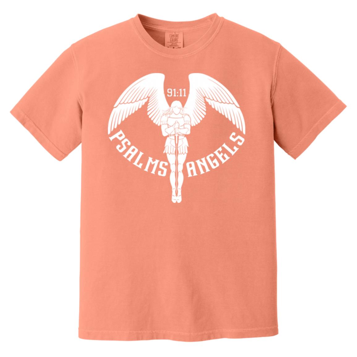 Psalms Angels Unisex 100% Heavyweight Preshrunk Garment-Dyed Cotton T-Shirt - Multiple Colours Cat One