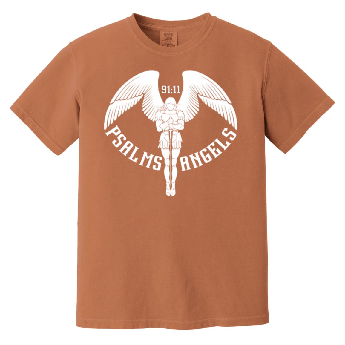 Psalms Angels Unisex 100% Heavyweight Preshrunk Garment-Dyed Cotton T-Shirt - Multiple Colours Cat One