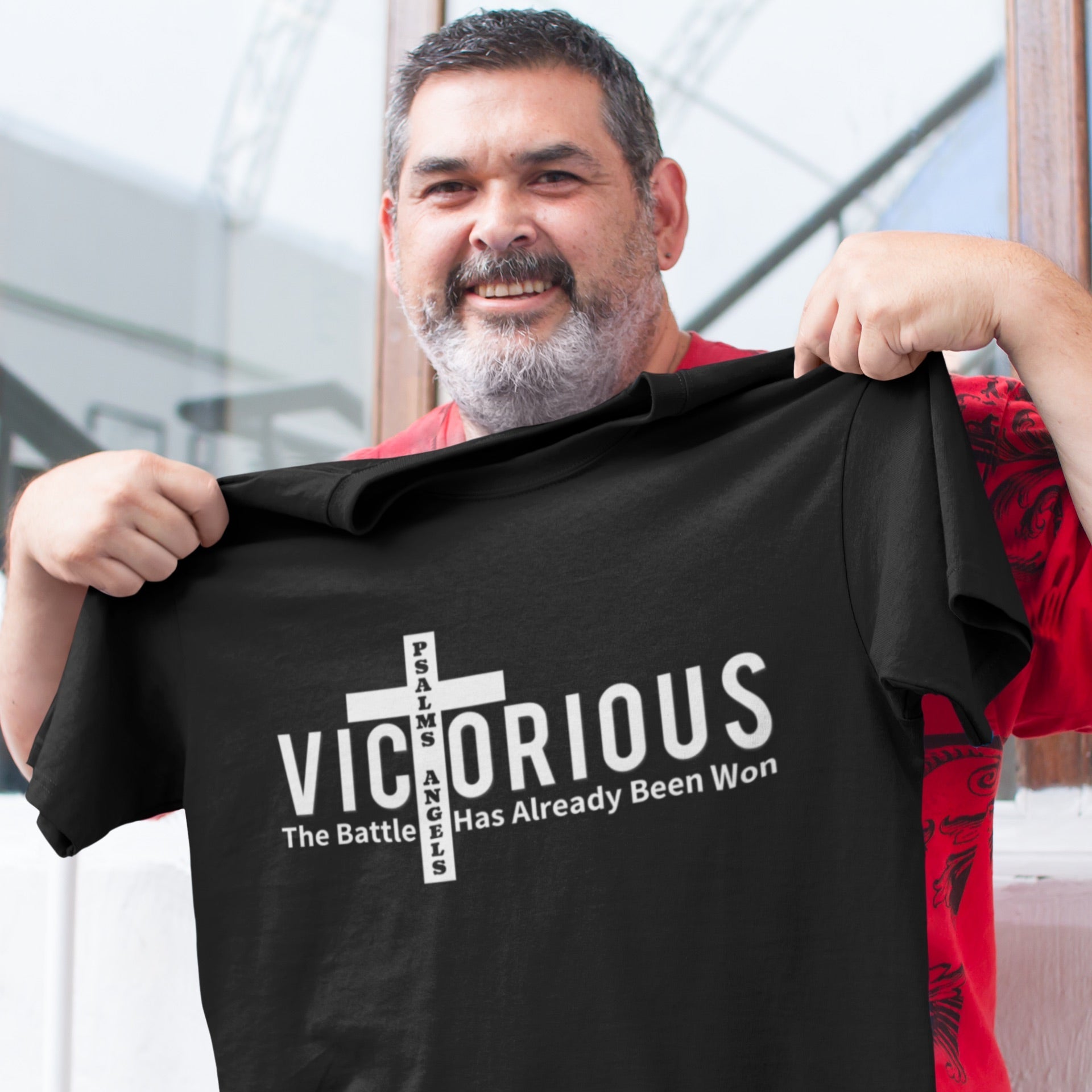 I Am Victorious By Psalms Angels Unisex Oversized Boxy Lux Tee - Choice Of Colours Armour