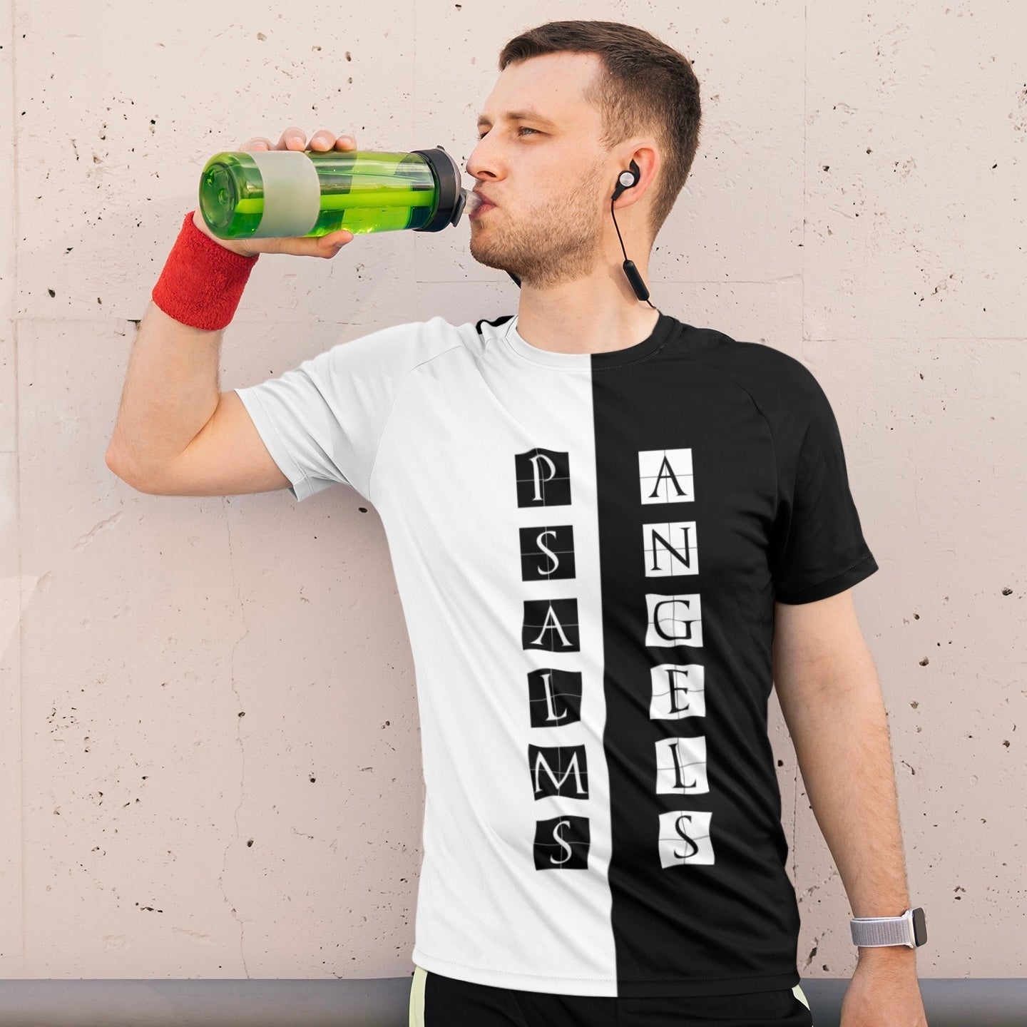 Psalms Angels Active Wear Lightweight Moisture Wicking Sports Jersey Black And White Tee Armour