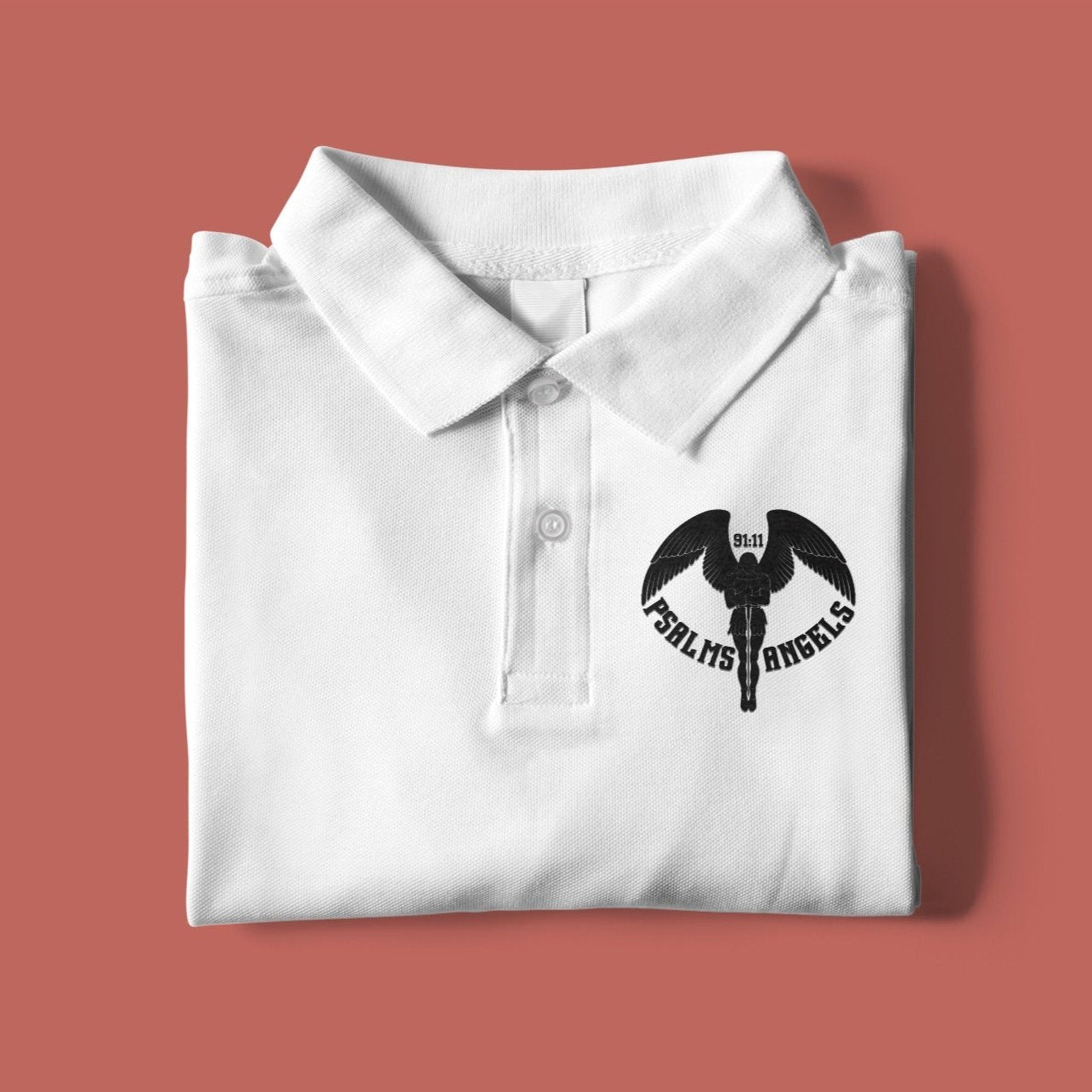 Psalms Angels White Polo Shirt