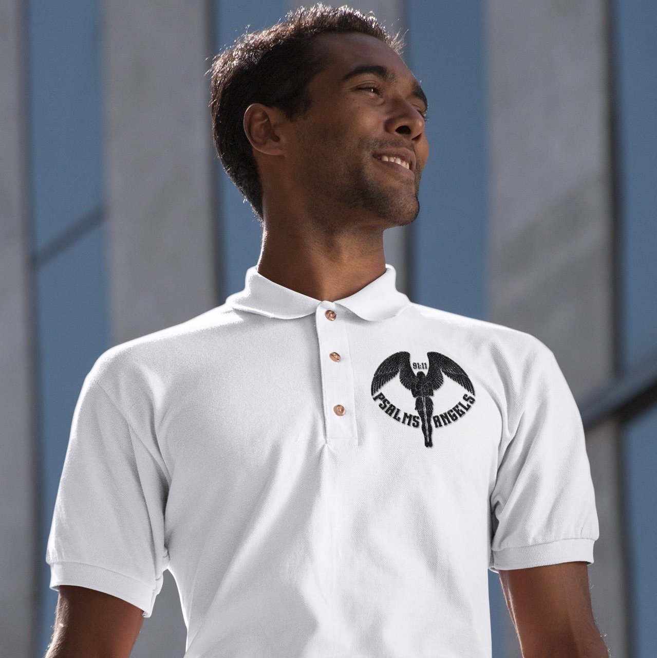 Psalm Angels White Polo Shirt