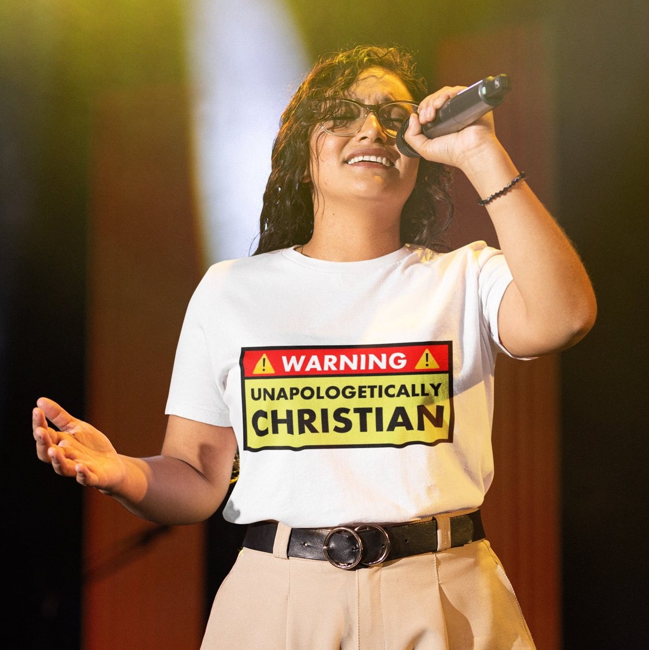 Psalms Angels "Unapologetically Christian" Graphic Unisex White Tee Amour