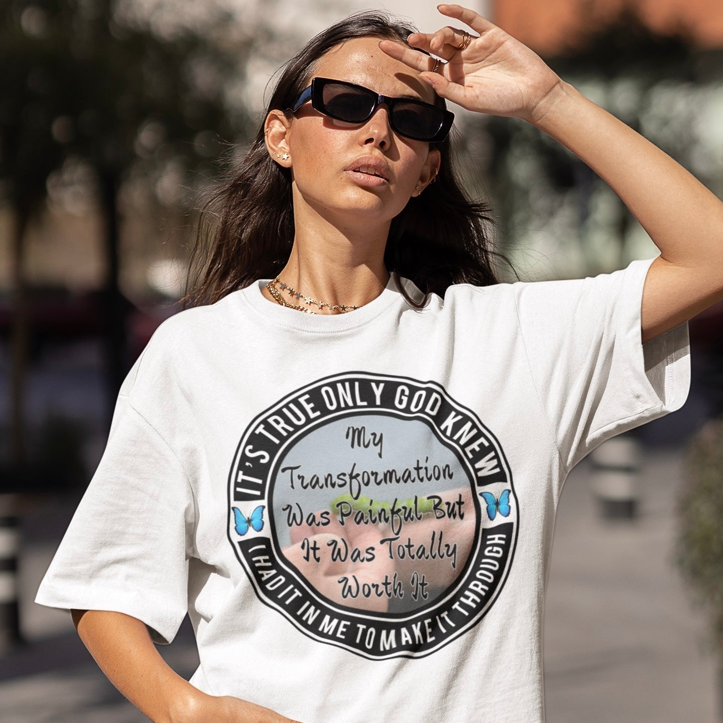 Psalms Angels "Transformative" Graphic Unisex White Tee Armour