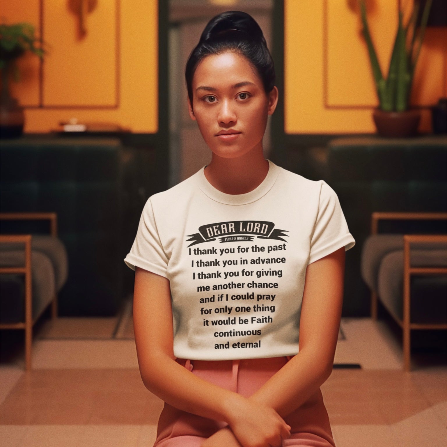 Psalms Angels "Lord I Have So Much To Thank You For" Graphic Unisex White Tee Armour