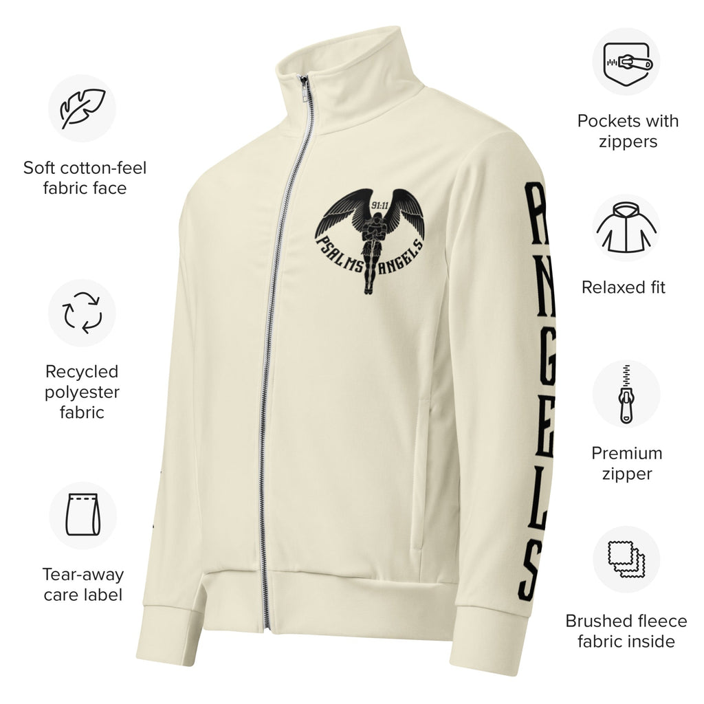 One Hundred Percent Christian Off White Vegan Friendly Unisex Athleisure Jacket Psalms 91.11