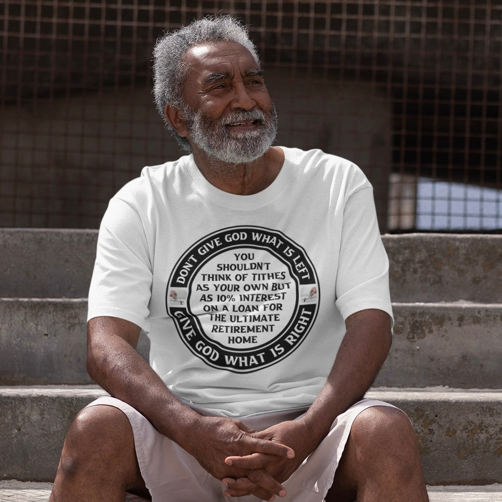 Psalms Angels "Heaven The Ultimate Retirement Home" Graphic Unisex White Tee Armour