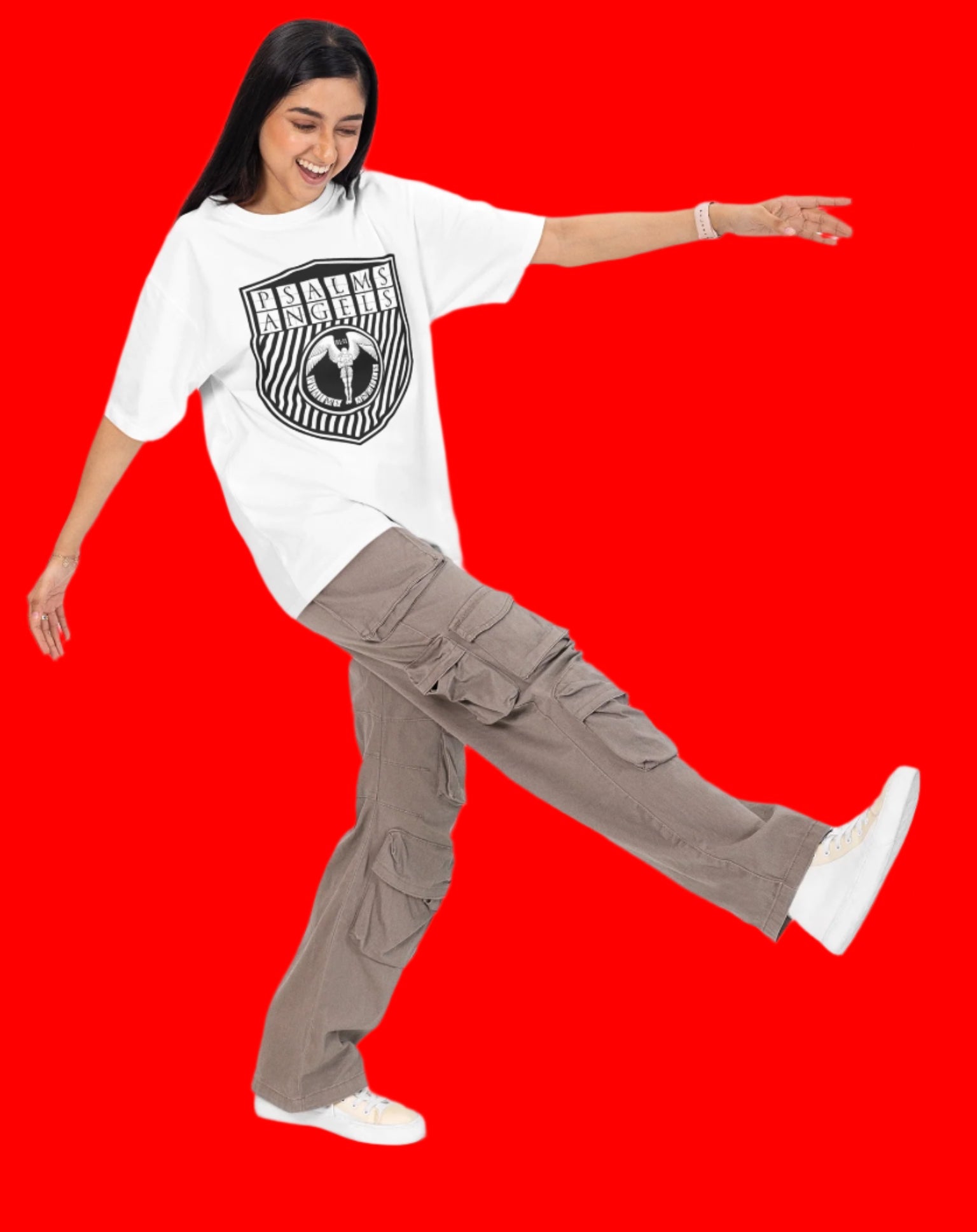 Psalms Angels "The Shield" Unisex Oversized Boxy Lux Tee Armour