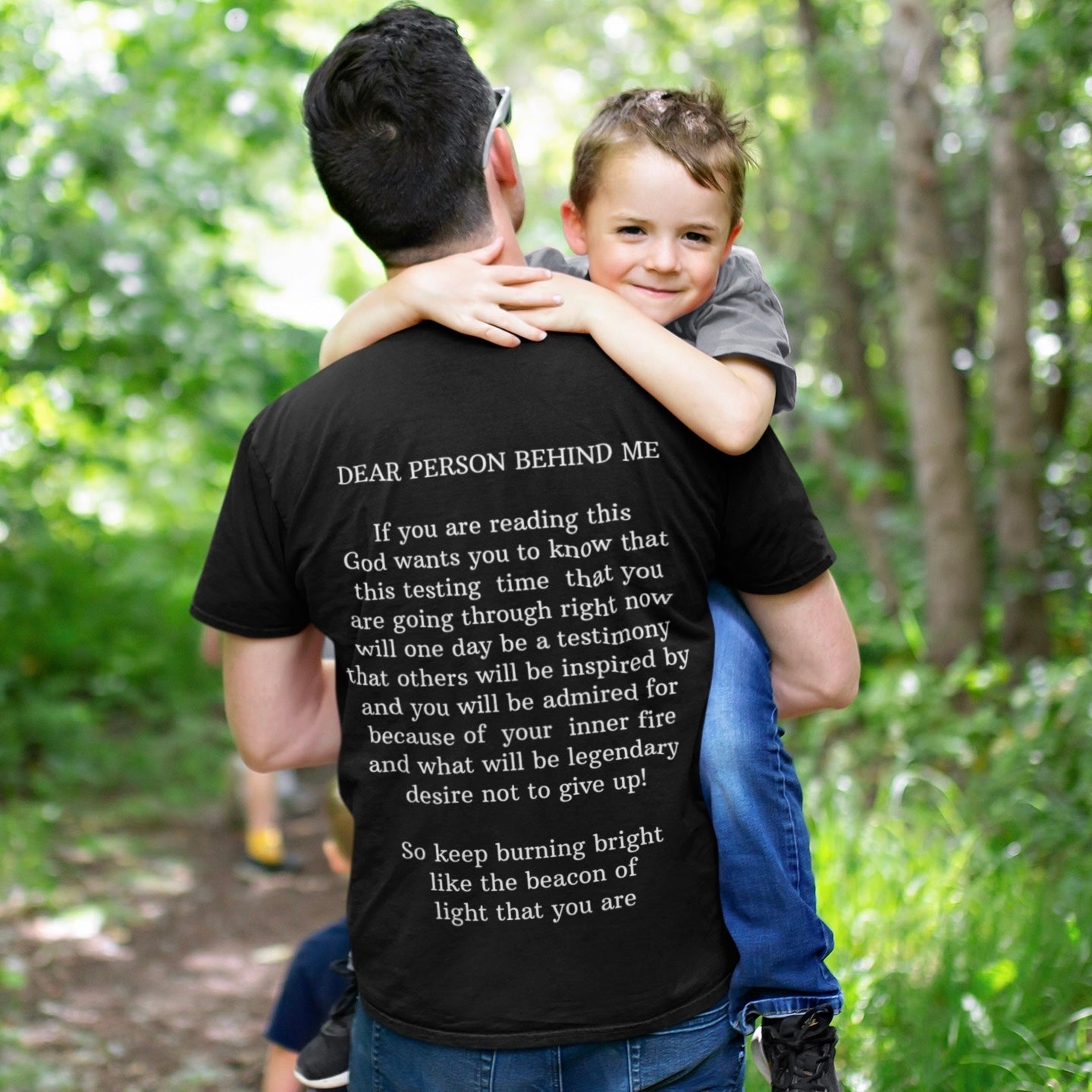Psalms Angels "Dear Person Behind Me" Graphic Unisex Black Tee Amour