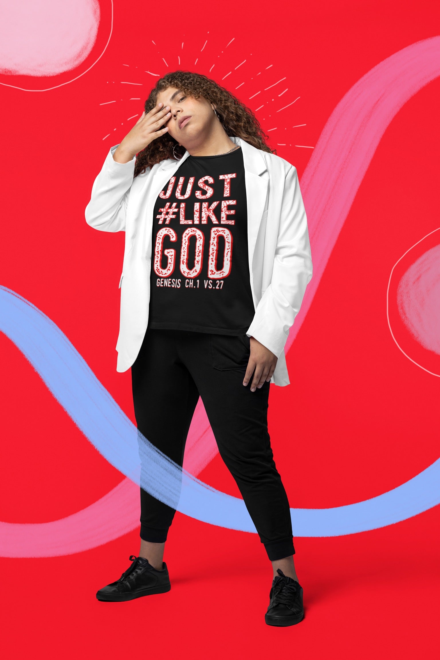 Psalms Angels "Made In God’s Image" Graphic Unisex White Tee Armour