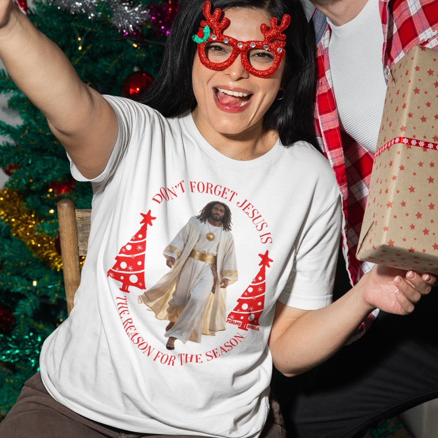 Psalms Angels Limited Edition "Jesus Is The Reason For The Season" Graphic Unisex  Tee 