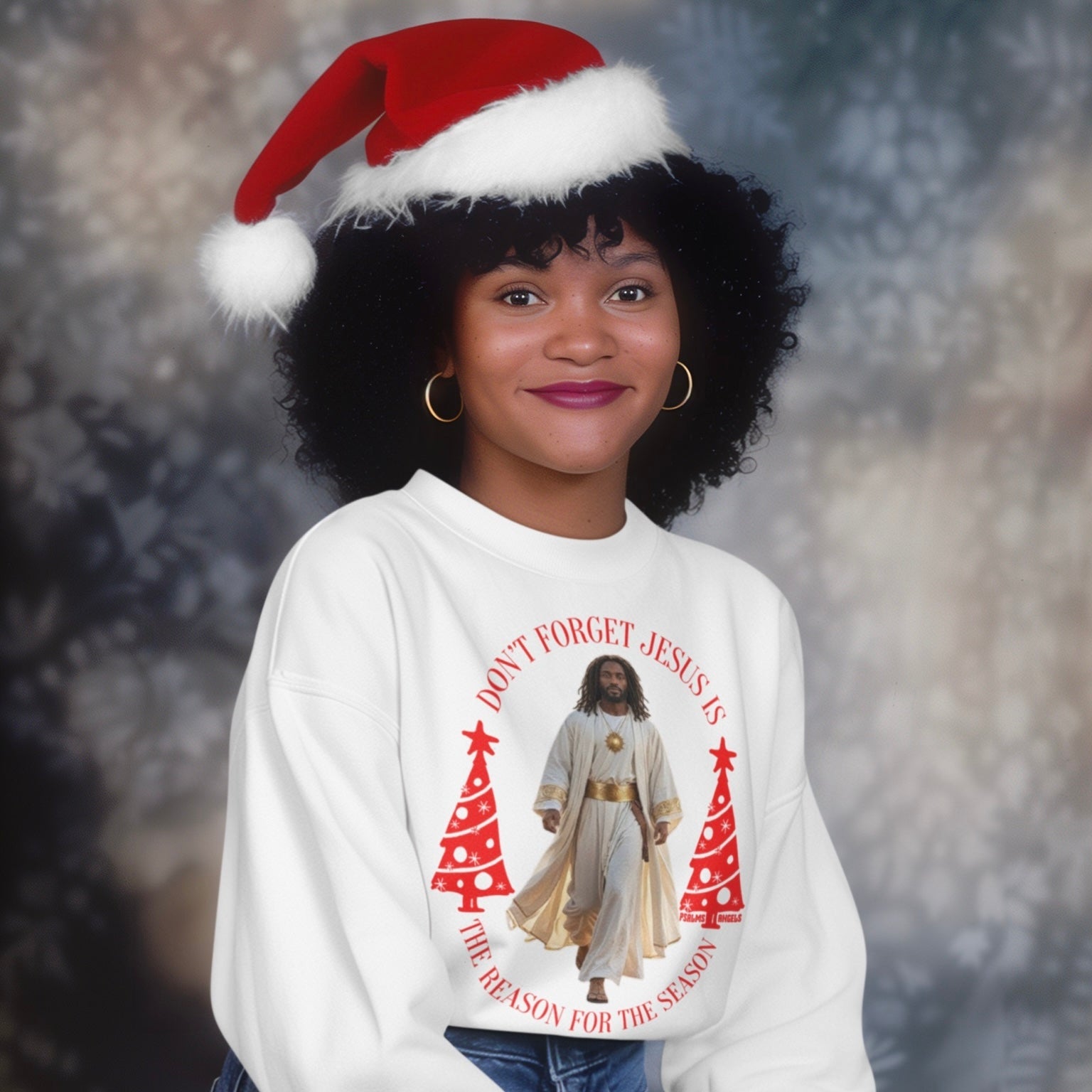 Limited Edition Psalms Angels "Jesus Is The Reason For The Season" Unisex Organic Sweatshirt Psalms-Angels.com