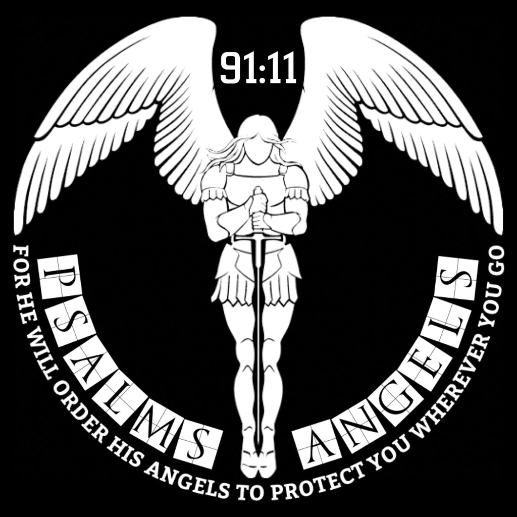 Psalms Angels 91:11 Unisex Vegan Friendly Recycled Polyester Athletic Cargo Sweatpants - Black Substantial