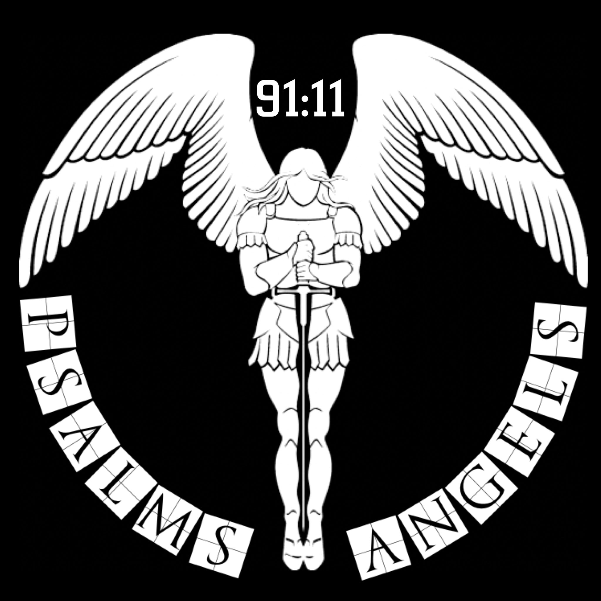 Psalms Angels 91:11 Roman Numeral Unisex Vegan Friendly Recycled Polyester Athletic Cargo Sweatpants - Black Substantial