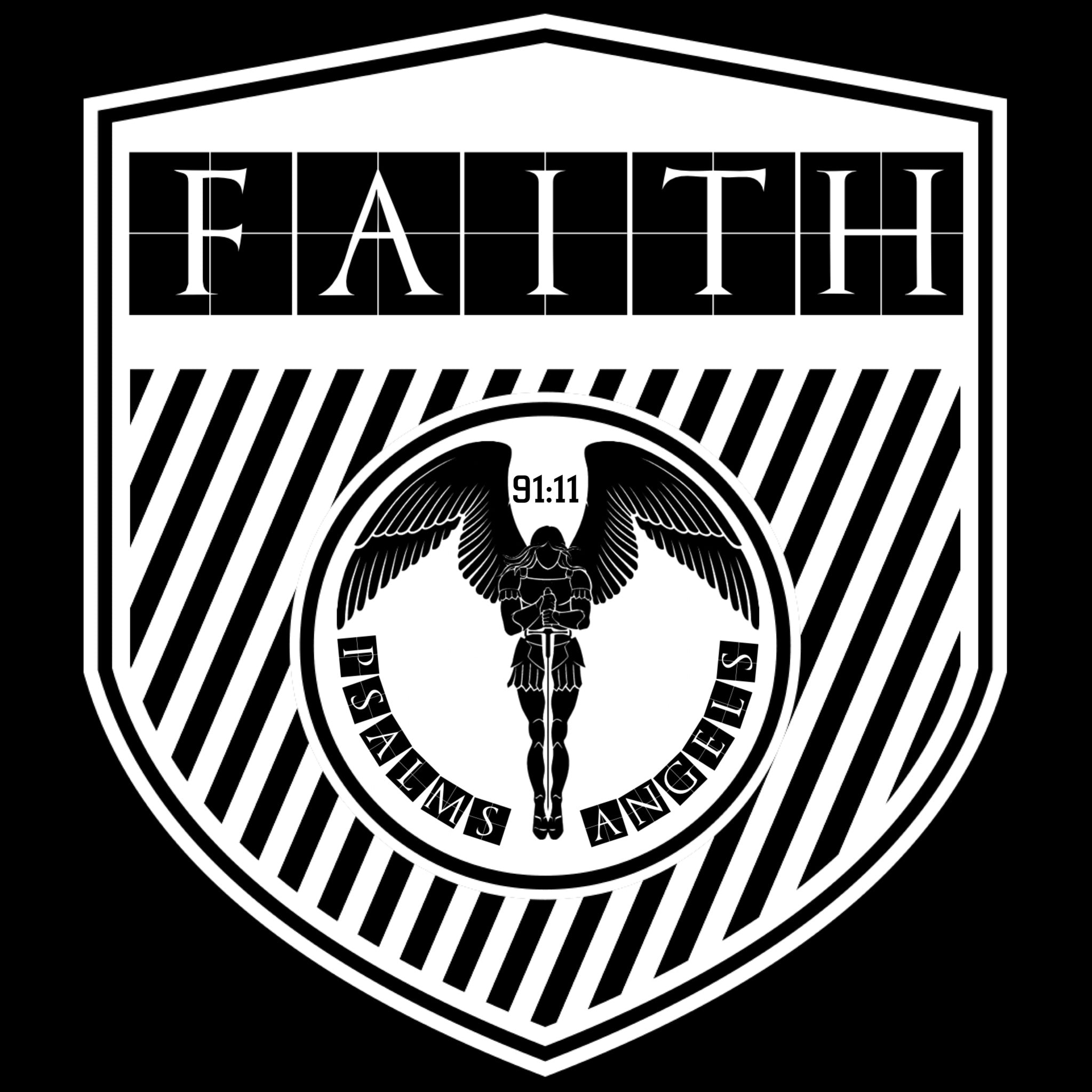 Psalms Angels "SHIELD OF FAITH" Unisex Fleece Sweatpants - Black Psalms 91.11