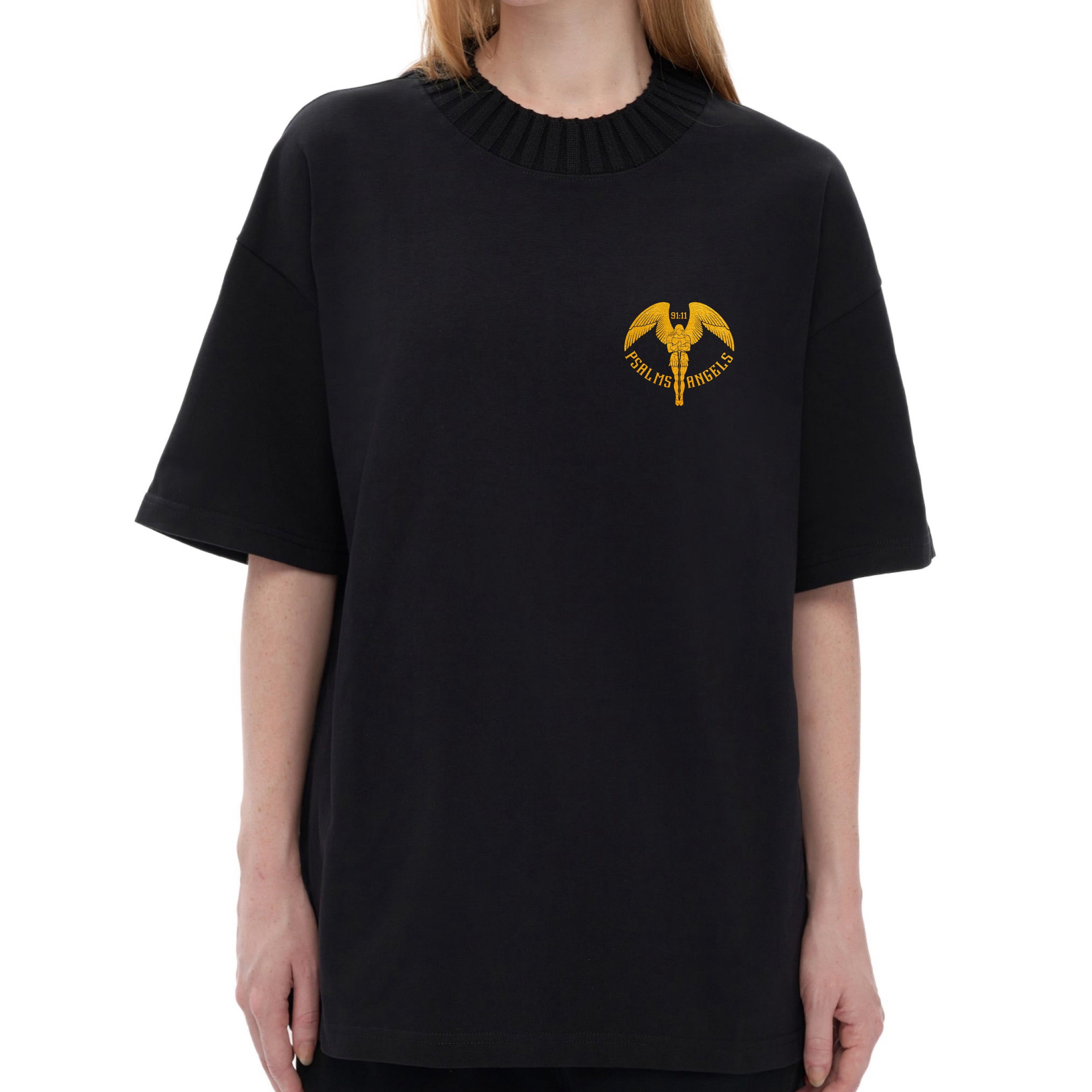 Spiritual Essentials Unisex Heavyweight Knitted Round Neck T-Shirt - Black or Grey ODMPOD