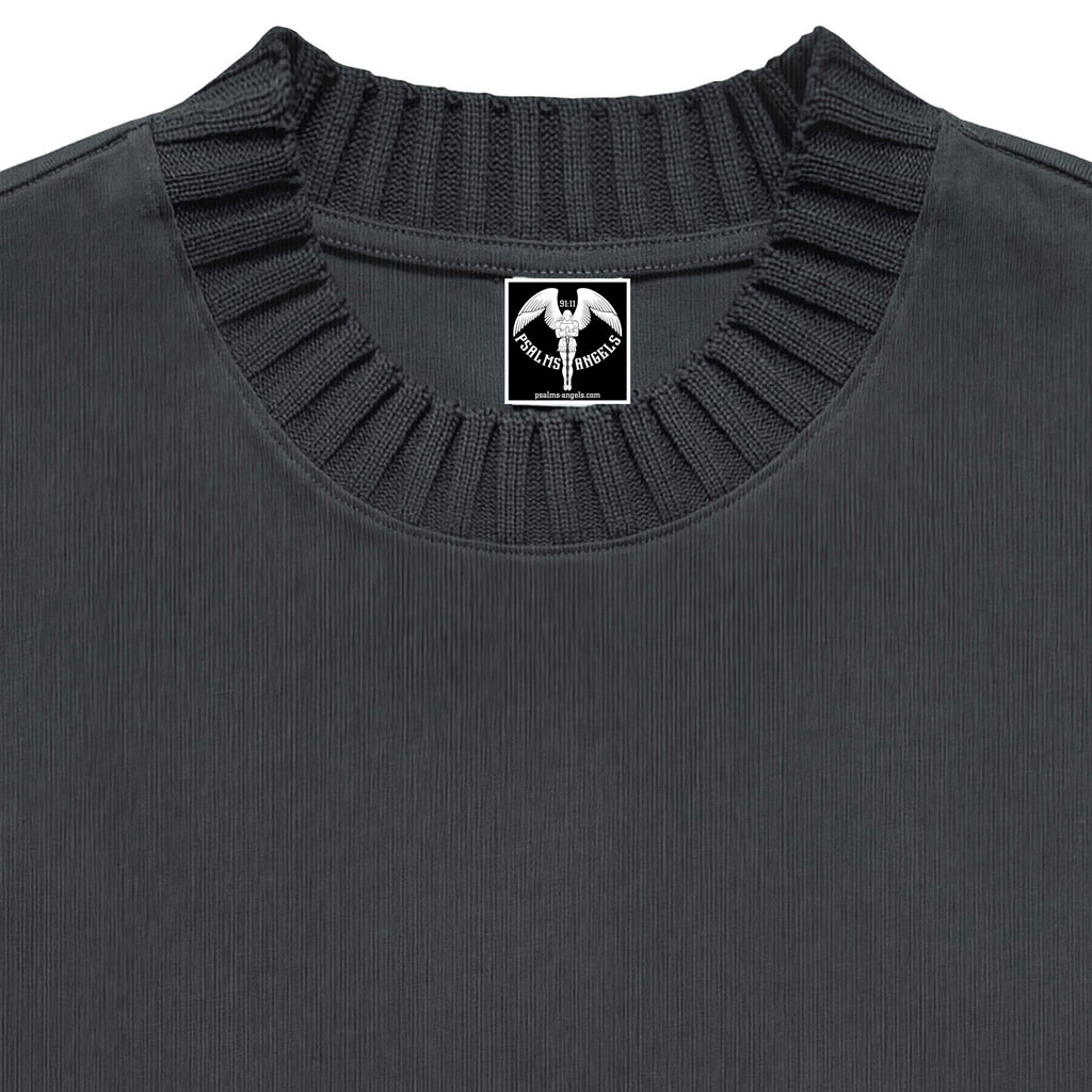 Spiritual Essentials Unisex Heavyweight Knitted Round Neck T-Shirt - Black or Grey