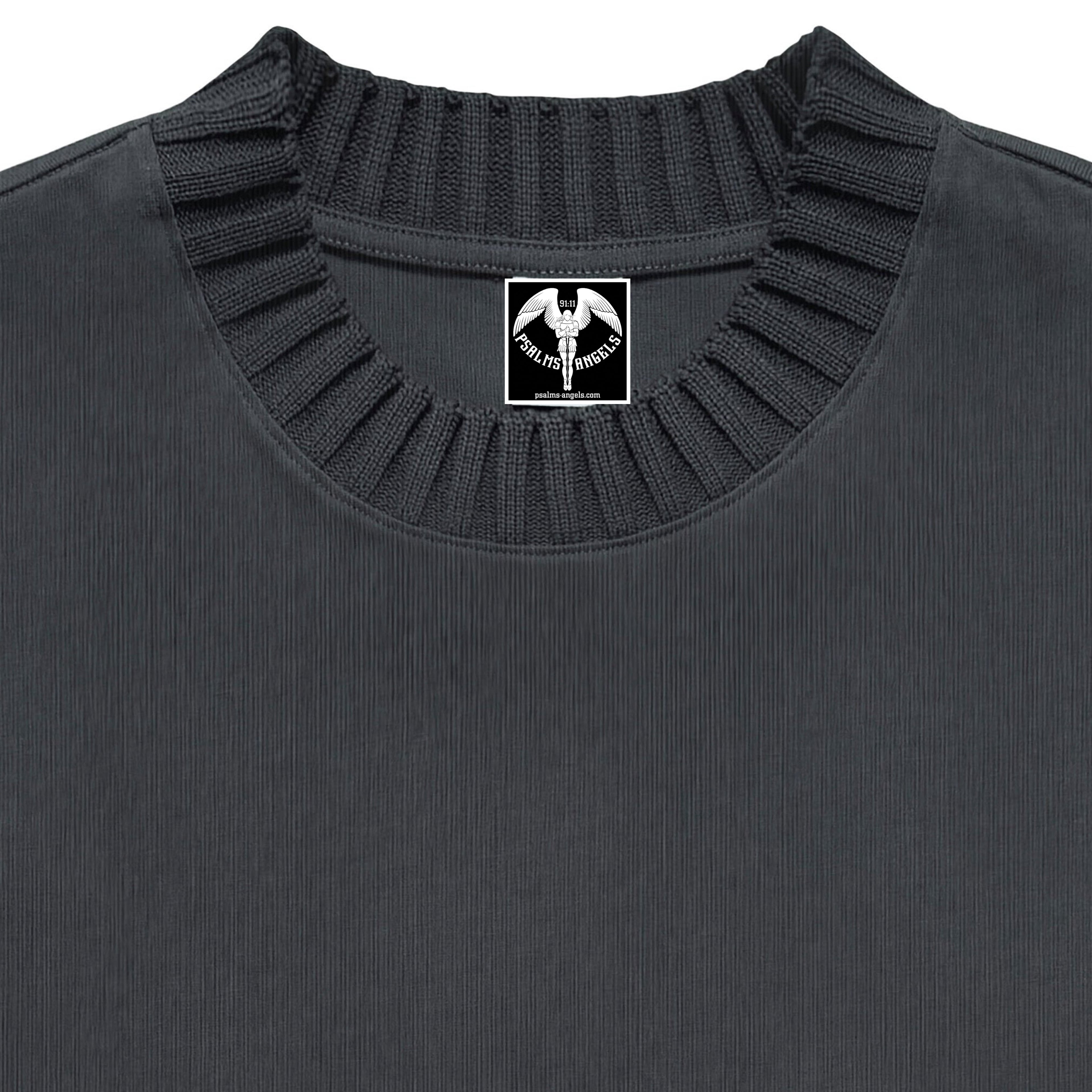 Spiritual Essentials Unisex Heavyweight Knitted Round Neck T-Shirt - Black or Grey ODMPOD