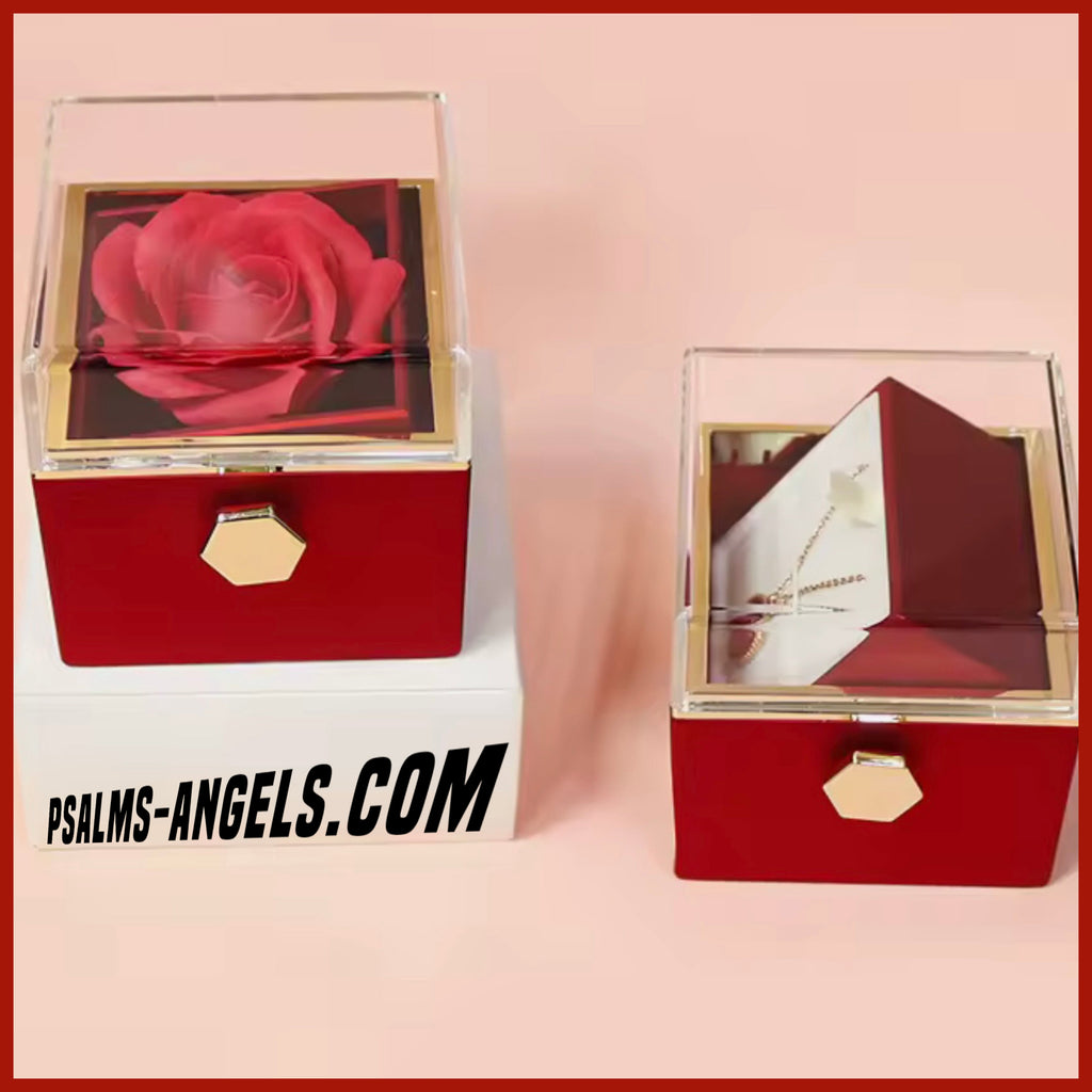 Life Has Never Been More Rosey Love Knot Necklace With Revolving Rose Presentation Box ShineOn Fulfillment