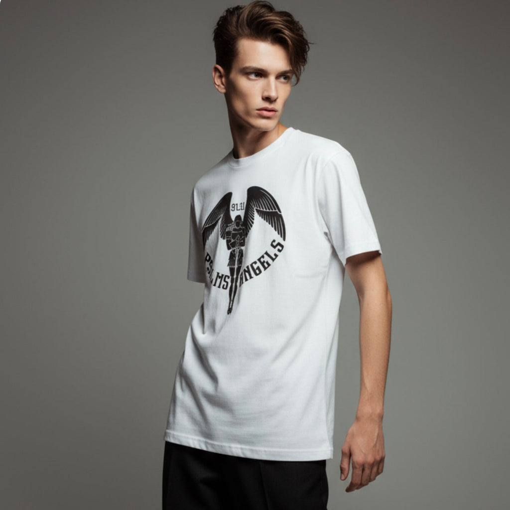 Psalms Angels Unisex Oversized Boxy Lux Teeshirt - White Armour