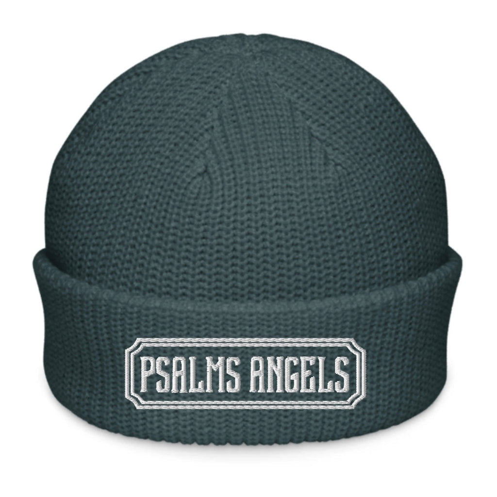 Psalms Angels Fisherman Puff Embroidered Beanie Hat Psalms 91.11