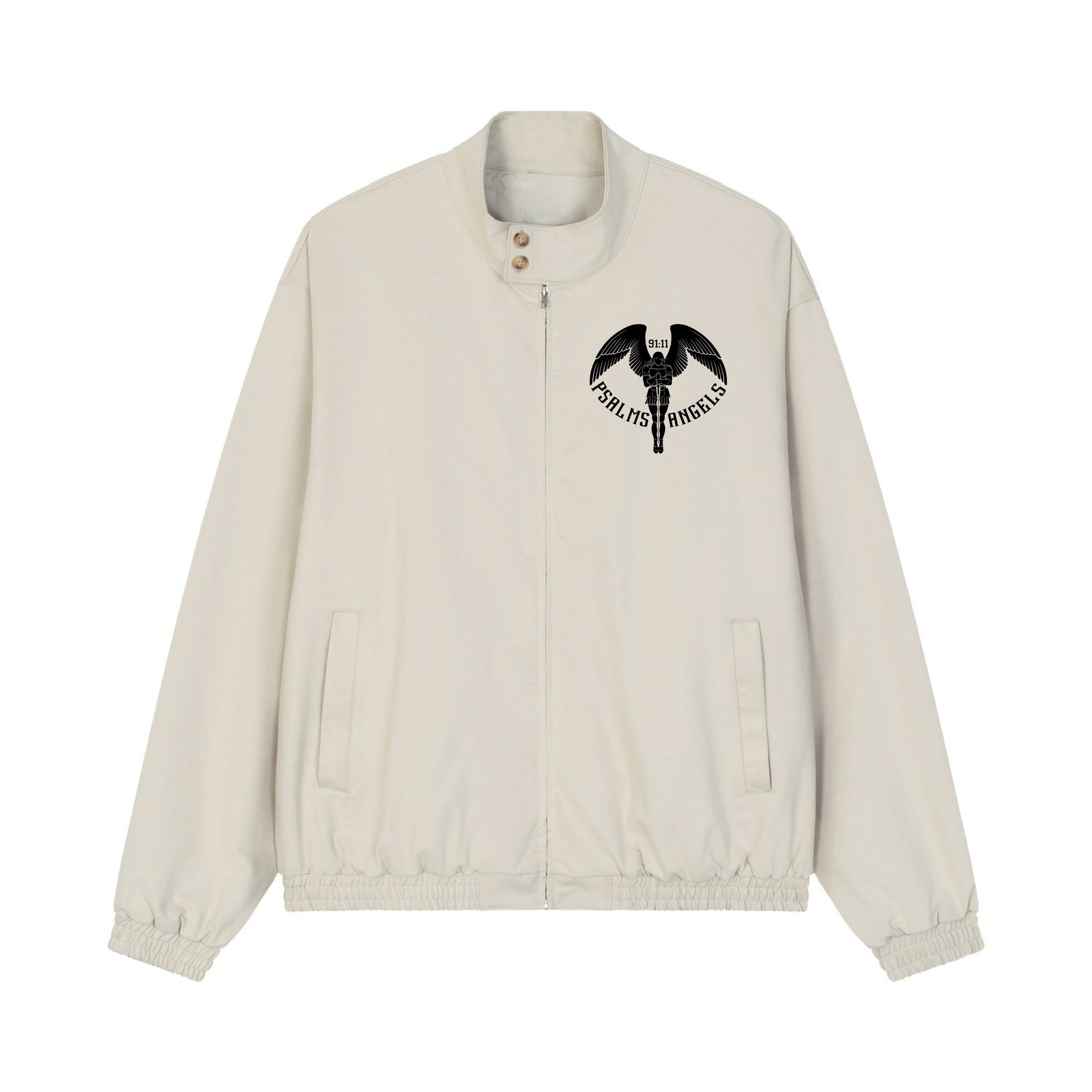 Psalms Angels Stand Up Collar Bomber Jacket ODMPOD