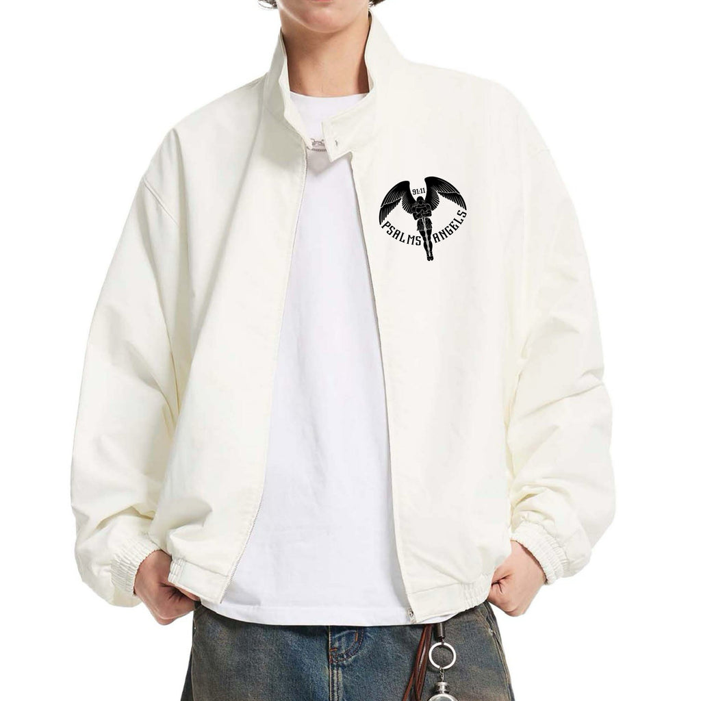 Psalms Angels Stand Up Collar Bomber Jacket ODMPOD