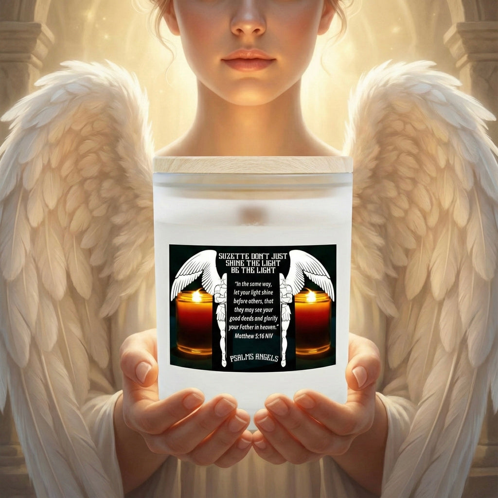 Don’t Just Shine The Light Be The Light — Personalised Frosted Glass 11oz Soy & Coconut Blend Candle Armour
