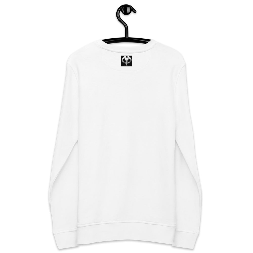 Psalms Angels Unisex Organic Cotton French Terry Knit Sweatshirt - White Psalms 91.11