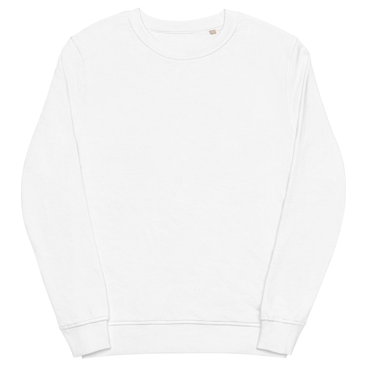 Psalms Angels Unisex Organic Cotton French Terry Knit Rear Printed Sweatshirt - White