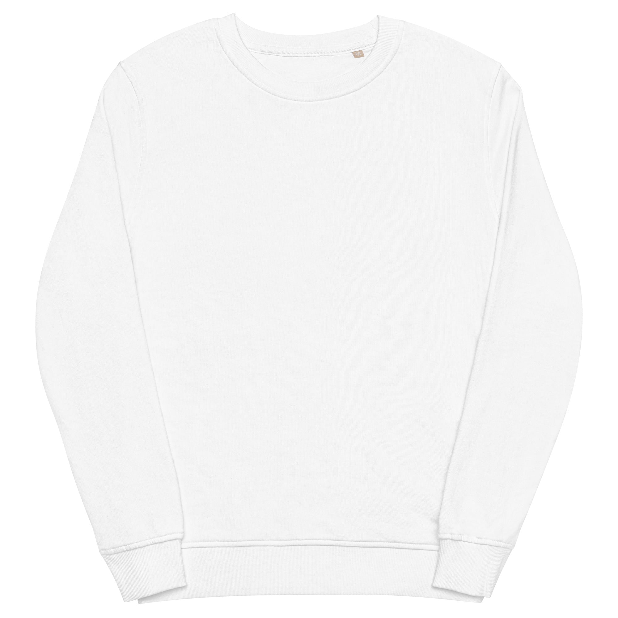 Psalms Angels Unisex Organic Cotton French Terry Knit Rear Printed Sweatshirt - White Psalms 91.11